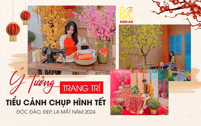 6 Ý tưởng trang trí tiểu cảnh chụp hình Tết